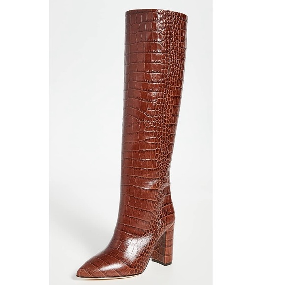 paris texas Shoes - Paris Texas 100 mm Knee High Croc Leather boots